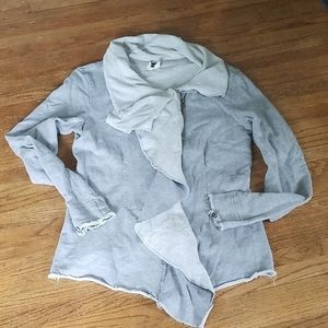 Free people zip up french terry jacket
